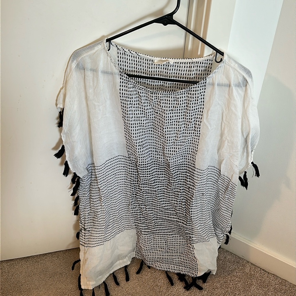 Swimsuit coverup with tassels